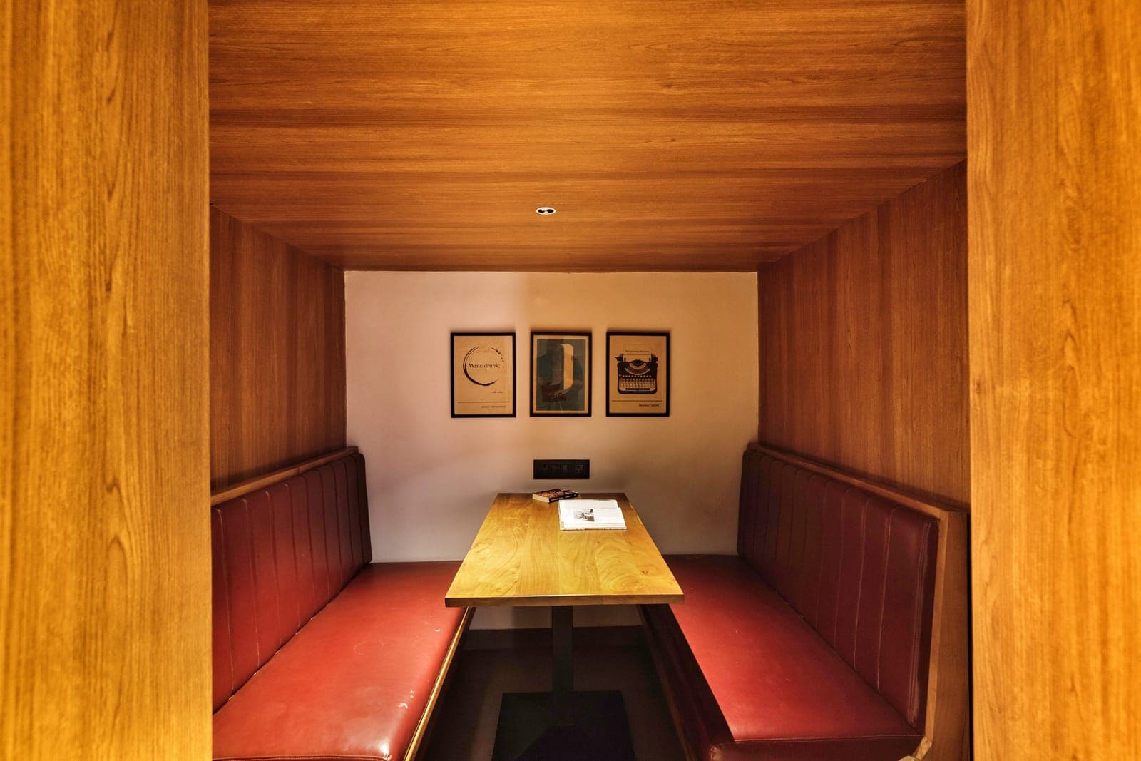 Private booth seating at Café Awake