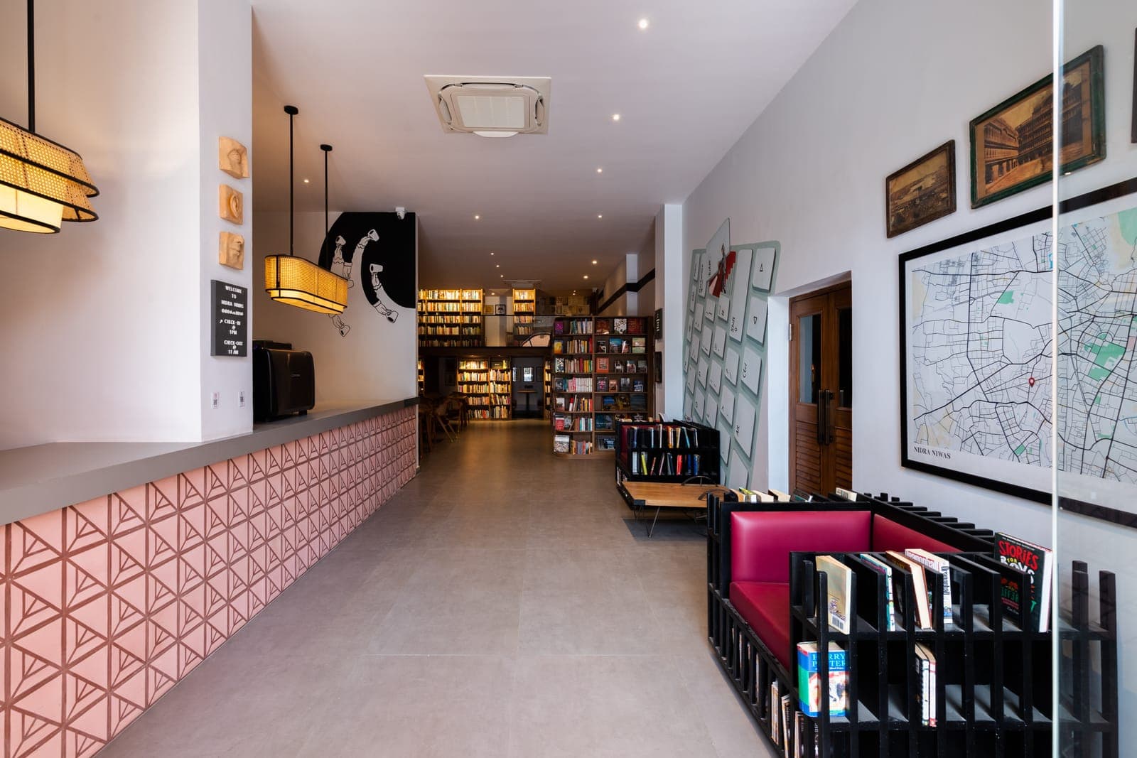 Lobby and entrance of Nidra Niwas — contemporary boutique hotel in Jaipur